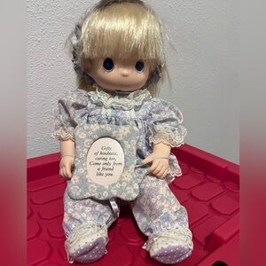 Adorable Blonde Doll in Floral Outfit